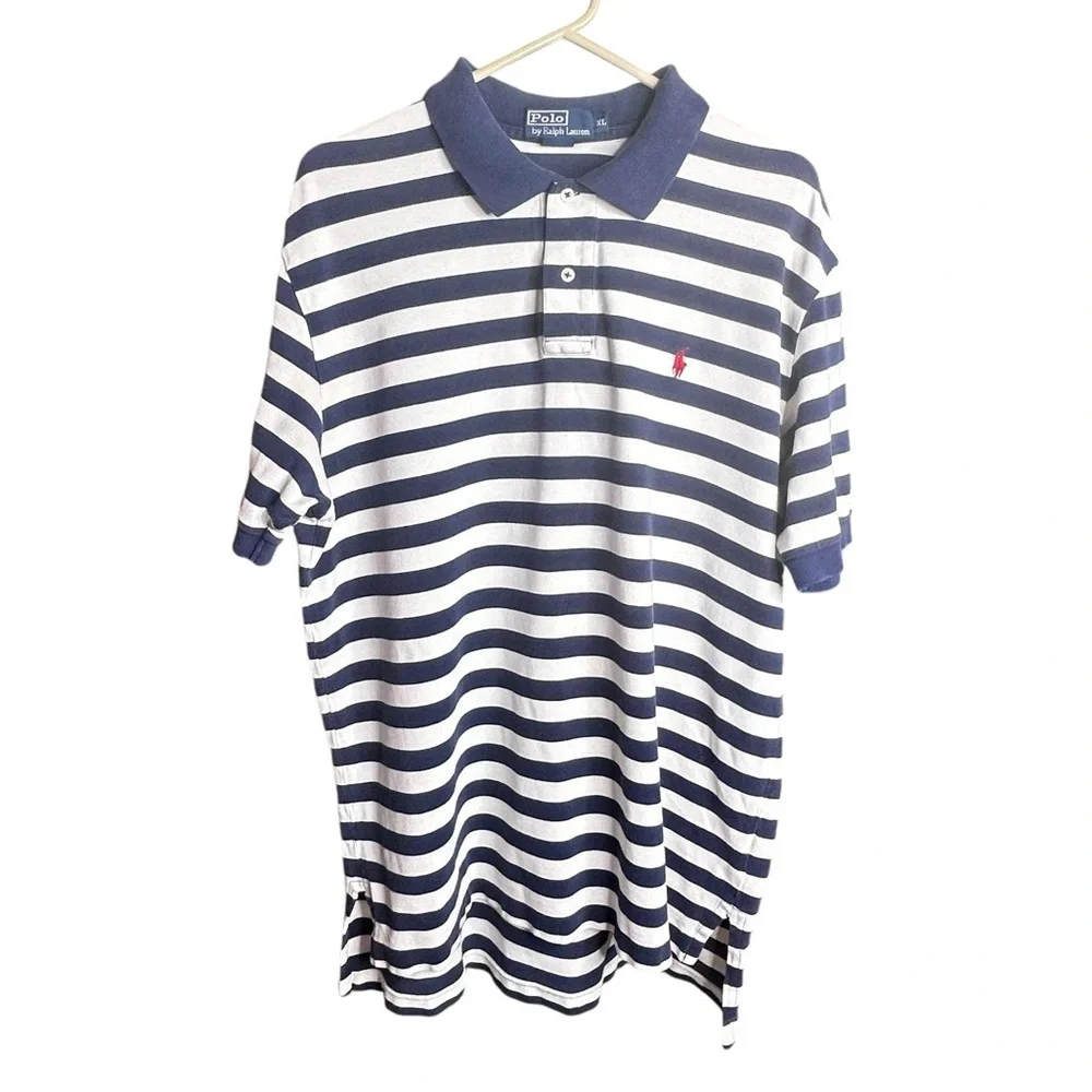 🔴 5 for $40 SALE!
Polo Ralph Lauren Men’s Blue White Striped Polo Shirt sz XL - Picture 1 of 9